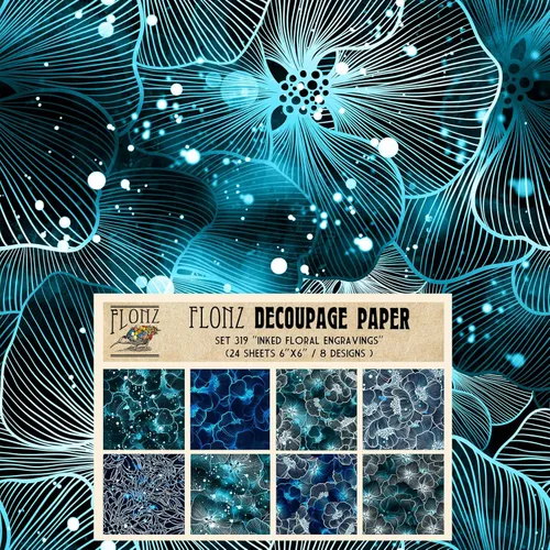 Miniatura 7 de Decoupage - Paquete de papel (24 hojas de 6 x 6 pulgadas), seda y oro, papel de patrón de estilo vintage para decoupage, manualidades y álbumes