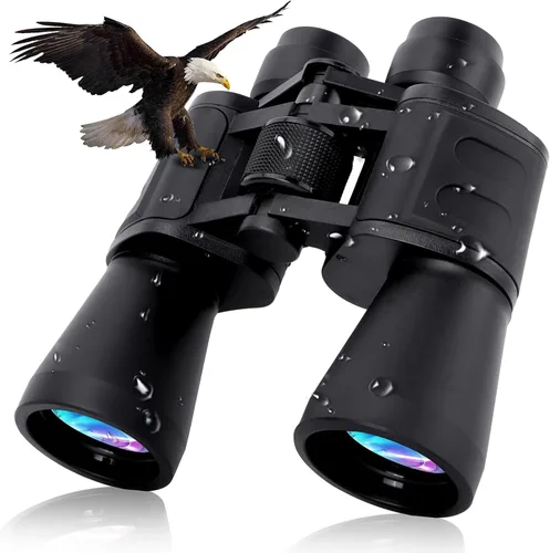 Binoculares de 20 x 50 – Prismáticos compactos profesionales de alta definición de alto aumento para observación de aves, caza y actividades al aire