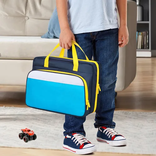 Miniatura 6 de CURMIO Estuche de transporte compatible con camiones Monster Jam, bolsa portátil a escala 1:64 Monster Truck con capacidad para 34 autos de juguete
