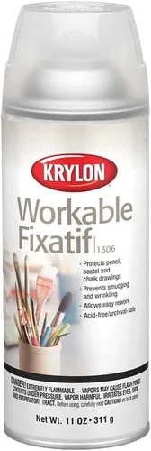 Krylon Workable Fixatif espray transparente, 11 onzas