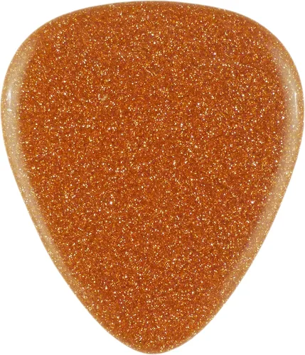 Miniatura 53 de Púa de guitarra o bajo de Obsidiana de Caoba en vidrio volcánico - 3.0 mm de calibre ultra pesado - Forma 351 - Púa exótica artesanal de gema