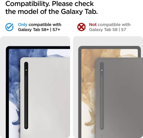 Miniatura 2 de Spigen Funda rígida rígida para Galaxy Tab S8+ Plus/S7+ Plus (2020), Tough Armor Pro con soporte y soporte integrado para S Pen, protección de doble