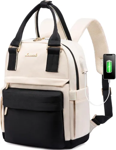 Miniatura 8 de LOVEVOOK Mini mochila para mujeres y niñas, elegante mochila impermeable con puerto USB, bonita mochila para la escuela, viajes, fiestas, Negro