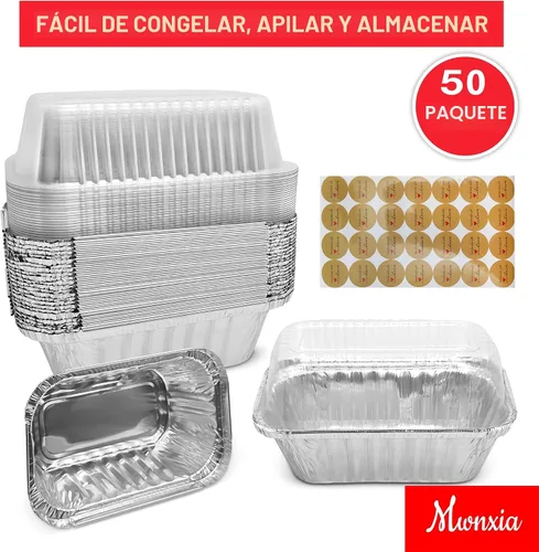 Miniatura 3 de Mini moldes desechables de aluminio con tapas y calcomanías "hechas a mano con amor", 6 x 3.5 x 2 pulgadas, paquete de 25 perfectas para hornear pan