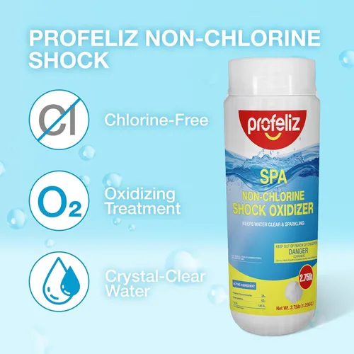 Miniatura 9 de PROFELIZ Paquete de 2 oxidantes de choque sin cloro para jacuzzis, tratamiento de choque sin cloro para spa, piscina, clarificador de agua oxidante