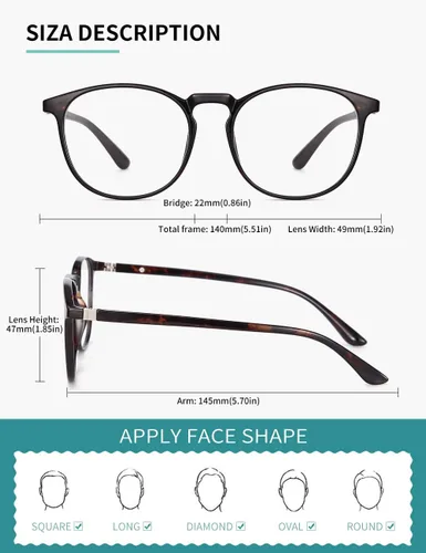 Miniatura 3 de Lentes de bloqueo de luz azul, lentes de computadora, antifatiga ocular, lentes de marco ligero para hombres/mujeres