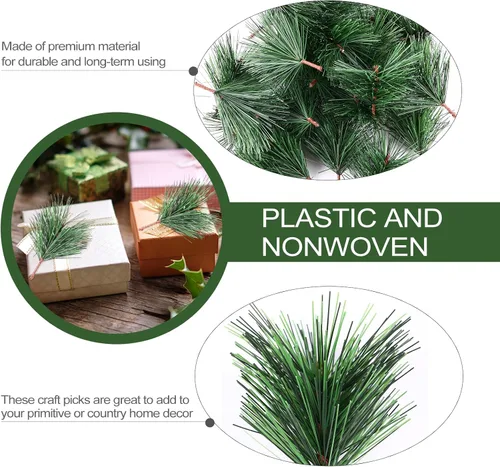 Miniatura 7 de MAGICLULU 24 ramas de pino artificial, púas de pino de vegetación falsa, ramas de cedro sintético para decoraciones de guirnalda de Navidad