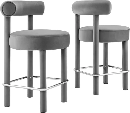 Miniatura 11 de Modway EEI-6705-IVO Toulouse Boucle - Juego de 2 sillas de comedor de tela, color marfil