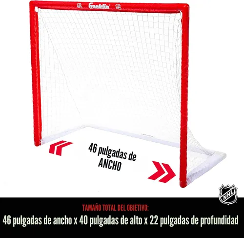 Miniatura 2 de Franklin Sports Set de arco, pelota y palo de hockey - NHL