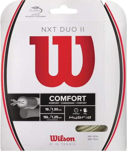 Miniatura 8 de Cuerda de tenis Wilson NXT - Juego y carrete de 200 m Blanco