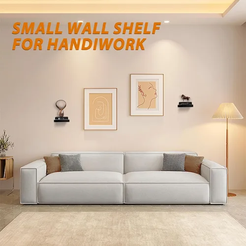 Miniatura 5 de Estante pequeño de pared, mini estantes flotantes para pared de 4 pulgadas, juego de 4, estante de decoración de exhibición para dormitorio, baño