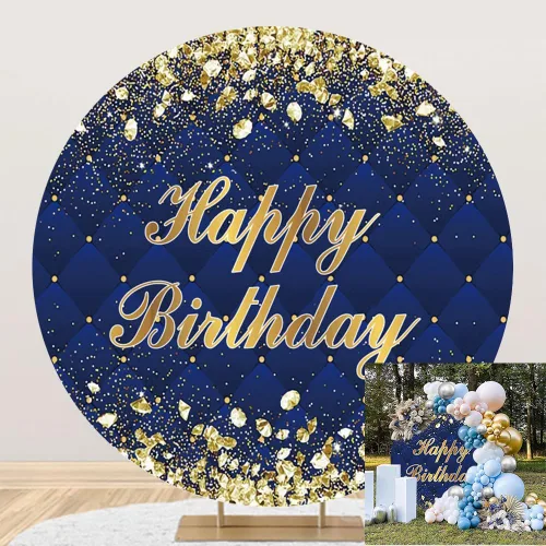 Miniatura 16 de Telón de fondo redondo de poliéster de 5 x 5 pies, fondo redondo negro para fotografía de recién nacido, baby shower, niños, primer cumpleaños