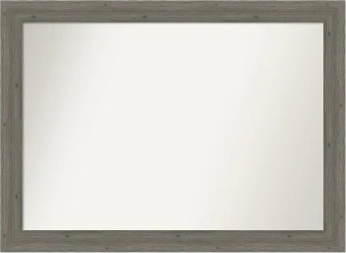 Miniatura 132 de Amanti Art Espejo de pared personalizado no biselado (24.5 x 24.5 pulgadas), marco gris marrón alta, varios tamaños personalizados, espejo de baño