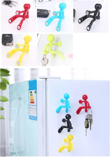 Miniatura 6 de Creative Wall Climbing Villain - Imanes para refrigerador, imán para colgar en la llave (negro, blanco, azul, naranja)