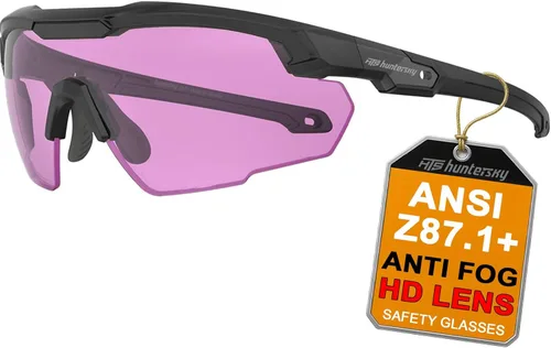 Miniatura 22 de HTS HUNTERSKY Gafas de tiro tácticas balísticas ANSI Z87+UV400 gafas protectoras Negro Claro