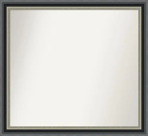 Miniatura 36 de Amanti Art Espejo de baño negro para sobre el fregadero, 23 x 23 pulgadas, espejo cuadrado negro Ashton, marco de madera tradicional mediano, se