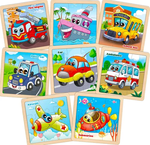Miniatura 8 de Rompecabezas de madera para niños pequeños, 9 piezas de rompecabezas de animales para niños de 3 a 5 años, actividades de aprendizaje preescolar