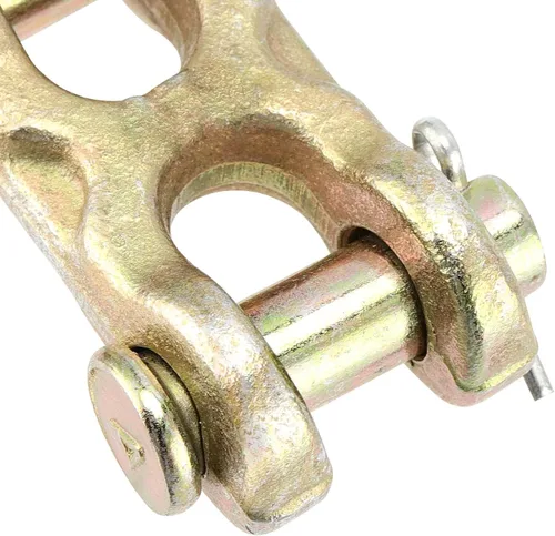 Miniatura 3 de SOUJAP 4 paquetes de eslabones de horquilla gemela de 3/8 pulgadas, enlaces de reparación de cadena de seguridad forjados G70 chapados en zinc