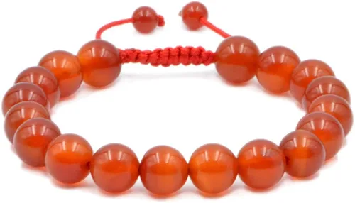 Miniatura 9 de AD Beads - Pulseras de gemas naturales de 0.39 pulgadas, cristales de sanación, macramé ajustable de 7 a 9 pulgadas