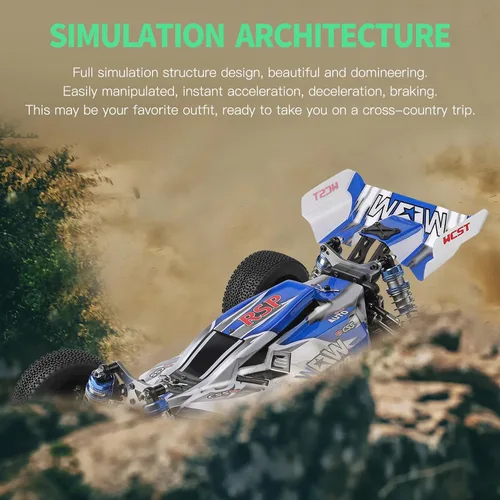 Miniatura 6 de GoolRC WLtoys 144011 - Autos RC para adultos, auto de control remoto a escala 1:14, 4WD 65 KM/H, auto de carreras RC de alta velocidad, 2.4 GHz
