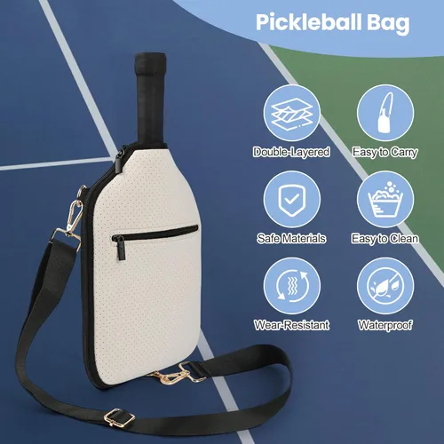 Miniatura 5 de Pickleball Paddle Bag,Large Pickleball Bag for Men & Women,Waterproof Paddle Bag,Stylish Quilted Pickleball Bag,Fits All Paddles,Ideal Pickleball