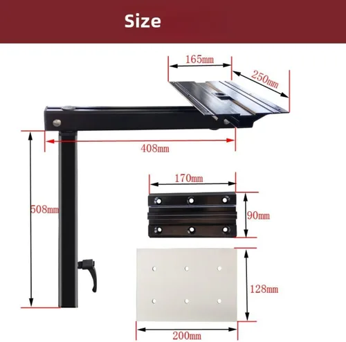 Miniatura 3 de Caravan Accessories - Patas de mesa giratorias para caravanas, patas de mesa de aleación de aluminio para computadora portátil, para caravanas