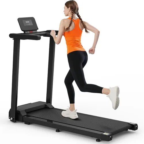 Caminadora plegable con inclinación, cintas de correr para el hogar con manubrios, silenciosa, sin escobillas, portátil, para correr, caminar, con