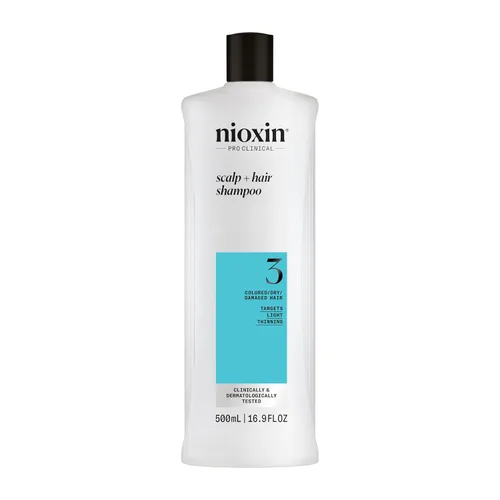 Miniatura 11 de Nioxin System 3 - Champú para el cuero cabelludo + engrosamiento del cabello, para cabello teñido, seco y dañado con ligero adelgazamiento, mantiene