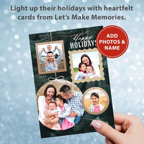 Miniatura 2 de Let's Make Memories Tarjetas de Navidad Personalizadas con Fotos con Sobres - Calidad Premium - 5x7-2025 Tarjetas Navideñas y Sobres Blancos