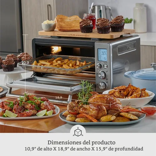 Miniatura 6 de Breville BOV860BST Horno inteligente, Freidora de aire y horno de convección, acero inoxidable negro