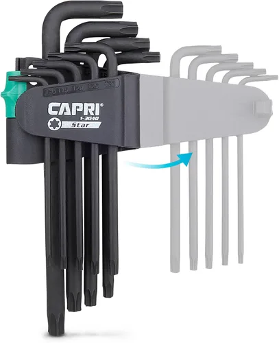 Miniatura 5 de Capri Tools Juego de llaves Torx, brazo largo, acero S2 prémium