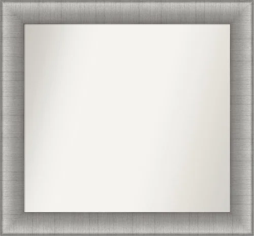 Miniatura 396 de Amanti Art Espejo de baño plateado para sobre fregadero, 28 x 47 pulgadas, espejo rectangular de plata imperial, marco de madera tradicional de gran
