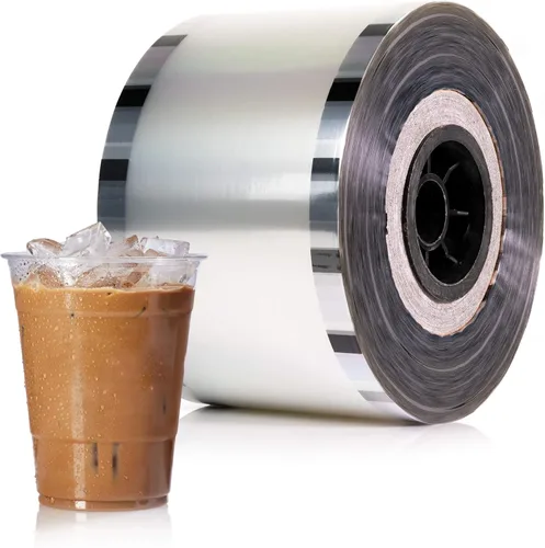 Película selladora de tazas transparente, sella 3275 tazas por rollo @ 3.543 in-4.134 in, película de sellado de tapa de té con leche de Bubble Boba