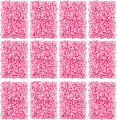 Miniatura 16 de BLOSMON Panel de Pared de Flores Telón de Fondo Decorativo Rubor Telón de Fondo Floral Artificial para Boda Fiesta Baby Shower Nupcial, 6 Piezas