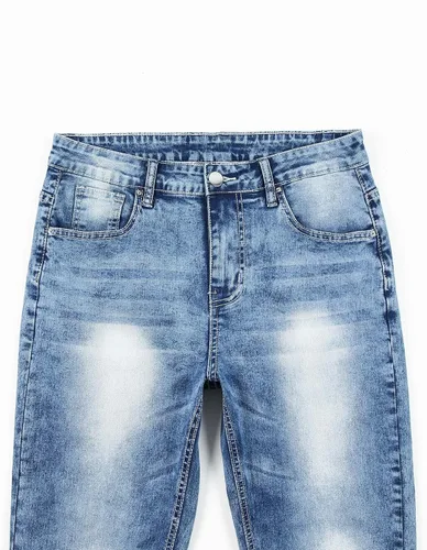 Miniatura 6 de Jeans negros apilados para hombre, jeans rasgados y rasgados, pantalones de mezclilla rectos Harajuku, pantalones de hip hop, ropa de calle