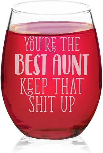 Miniatura 3 de Veracco You Are The Best Uncle And Aunt Keep That S Up - Regalos divertidos de copa de cerveza y vino sin tallo (vidrio, transparente)