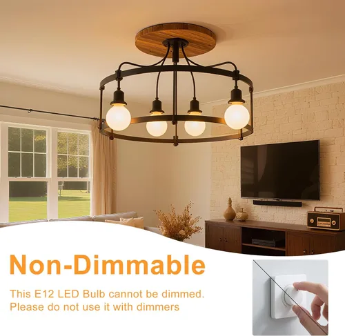 Miniatura 5 de Bombilla LED de 3000 K, luz blanca cálida para candelabro E12, bombillas de 110 V 3 W G14/G45, bombillas pequeñas 25 W equivalente a 260 lúmenes