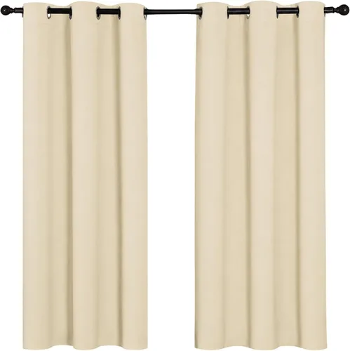 Miniatura 21 de Cortinas opacas para oscurecer la habitación, con aislamiento térmico, cortinas opacas con ojales para puertas y ventanas de poliéster