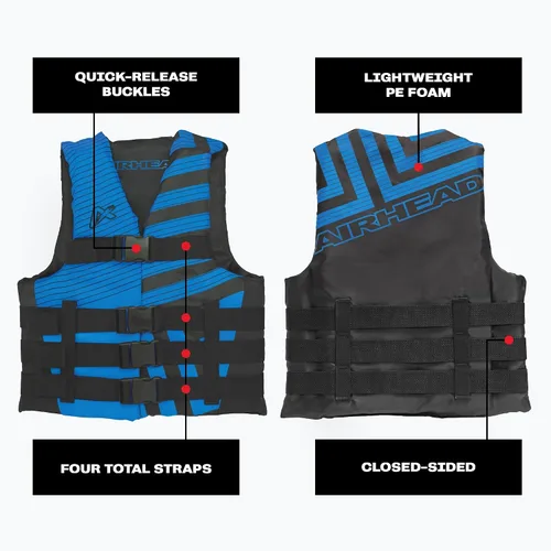 Miniatura 5 de Airhead Trend Life Jacket for Adults & Kids - USCG Approved Life Vest for Men, Women, Youth & Child, Watersports Vest for Boating, Tubing & Swimming