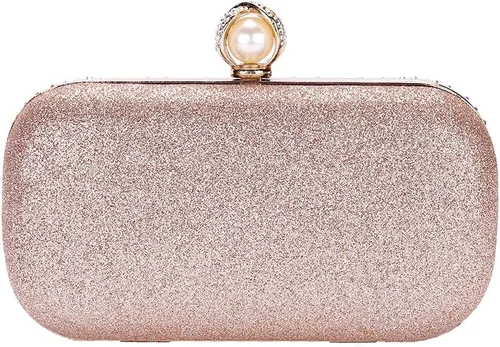 Miniatura 3 de M106 Glitter Embrague Monedero Para Mujeres Brillante Noche Bolsos Fiesta Fiesta Bolso Rosa Oro