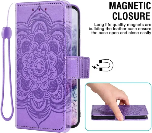 Miniatura 4 de Asuwish Funda para teléfono TCL Stylus 5G 2022 con protector de pantalla de vidrio templado y soporte de cuero para tarjetas de crédito, accesorios
