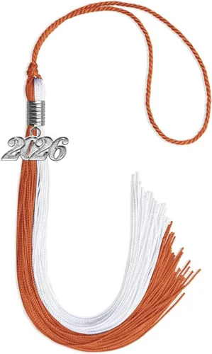 Miniatura 223 de Endea Graduation Borla de doble color con gota de fecha plateada (negro/oro antiguo, 2025)