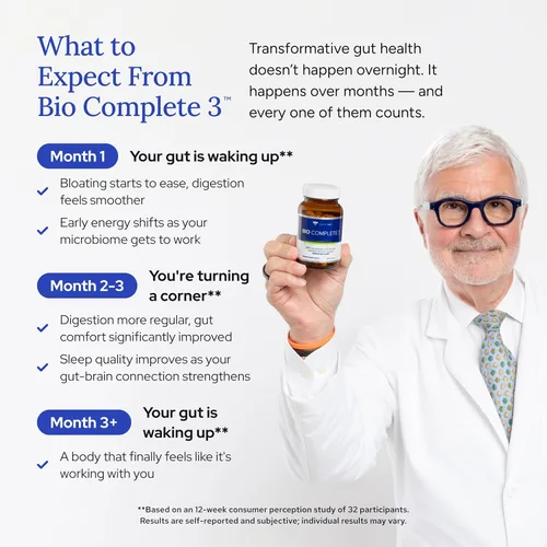 Miniatura 4 de Gundry MD® Bio Complete 3, probióticos 3 en 1 para la salud intestinal, suplementos probióticos para la digestión, suplemento que apoya