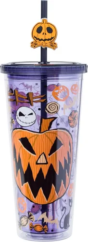 Miniatura 12 de Silver Buffalo Disney Una Loca Aventura de Goofy con Goofy, Max Goof, Roxanne y Bobby Zimuruski - Vaso de plástico para bebidas frías con tapa