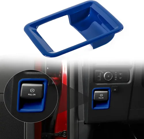 Miniatura 9 de Voodonala Cubierta de anillo para interruptor de control de interruptor de freno de mano de consola central para Ford F150 2021 2022