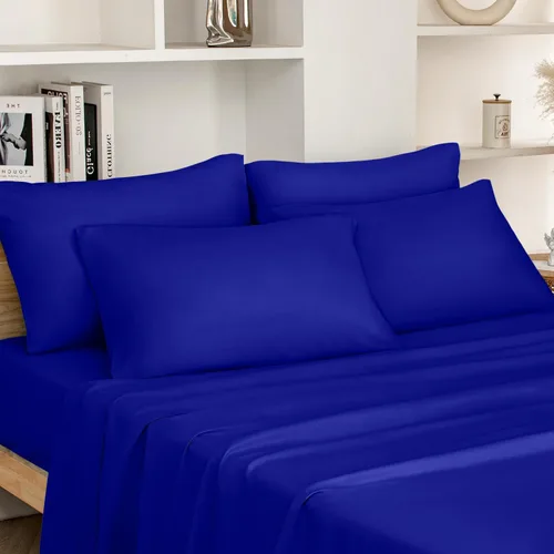 Miniatura 10 de HOMEIDEAS Sábanas de cama tamaño King – Juego de 6 piezas (dorado) – Sábanas de microfibra cepillada extra suave 1800, bolsillo profundo, sin