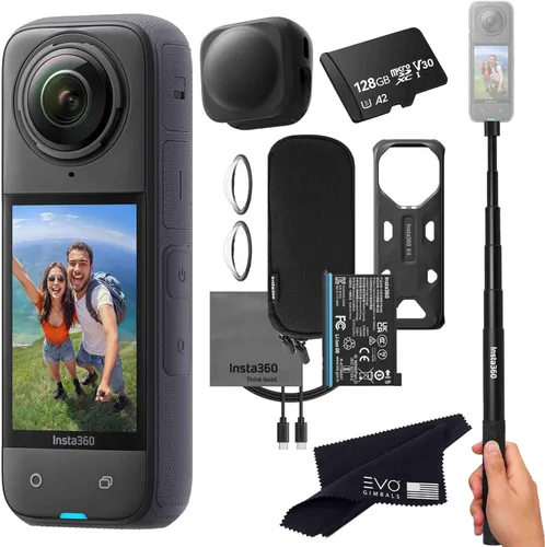 Miniatura 3 de Insta360 X4 Paquete Básico - Cámara de acción impermeable 360 de 8K con sensores de 1/2 pulgada de 48 MP, video HDR 360 de 8K, foto 360 de 72 MP