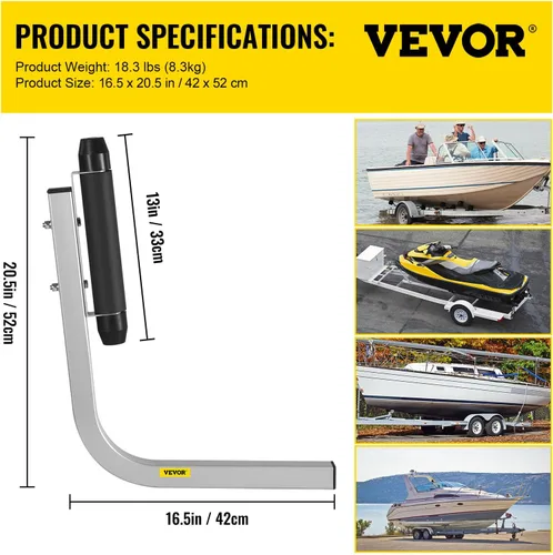 Miniatura 7 de VEVOR Boat Trailer Guide, 22"-60" Adjustable Design Trailer Guide Poles, 2PCS Rustproof Steel Trailer Guide, for Ski Boat, Fishing Boat