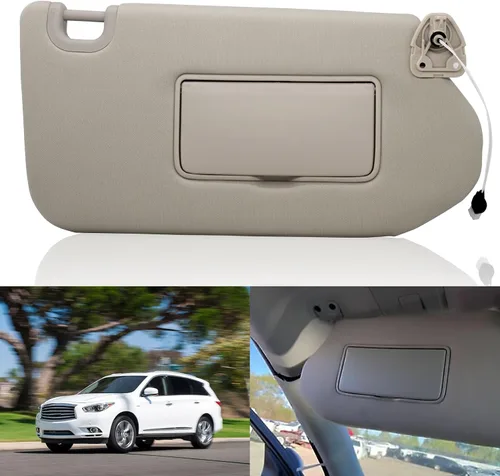 Miniatura 11 de NHILES Visera Solar Izquierda del Conductor con Lámpara y Espejo para Nissan Pathfinder 2013-2020 2014-2020 Infiniti QX60 y 2013 Infiniti JX35, OEM