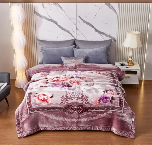 Miniatura 20 de LGYKUMEG - Manta coreana de visón, 59"×79", sedosa y cálida - 2 capas reversibles de manta de felpa Raschel 4.4 lb, beige y marrón, (150x200cm-2kg)